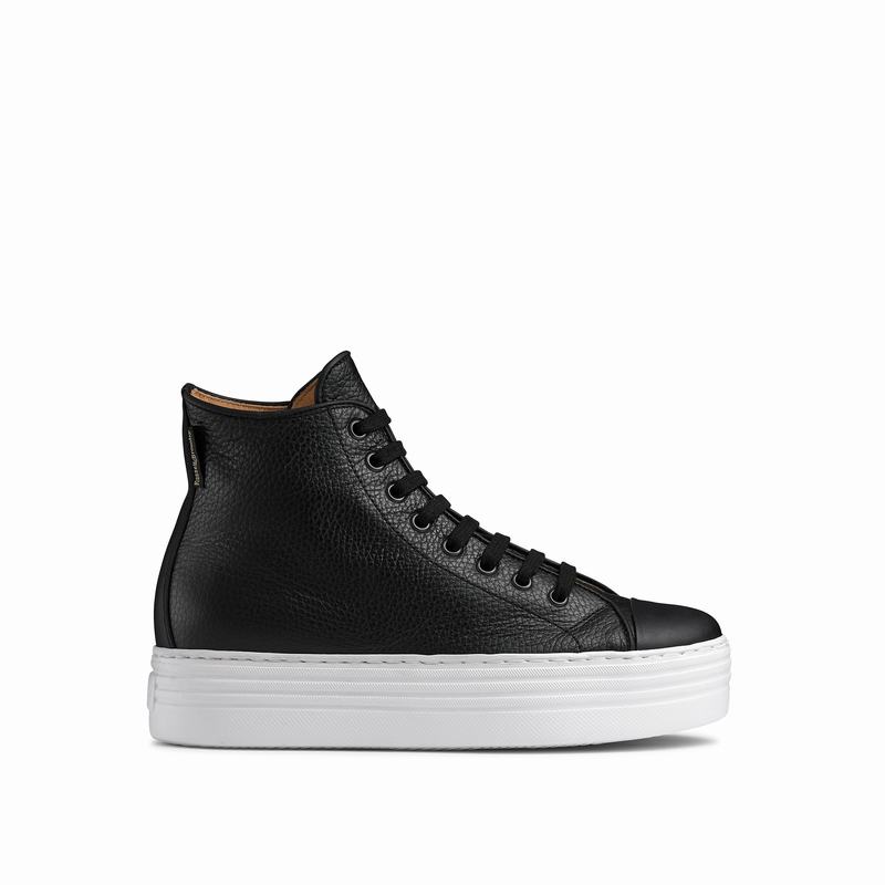 Russell & Bromley Saturn Hi Flatform High-Top Womens Black [NRJ4823SR]